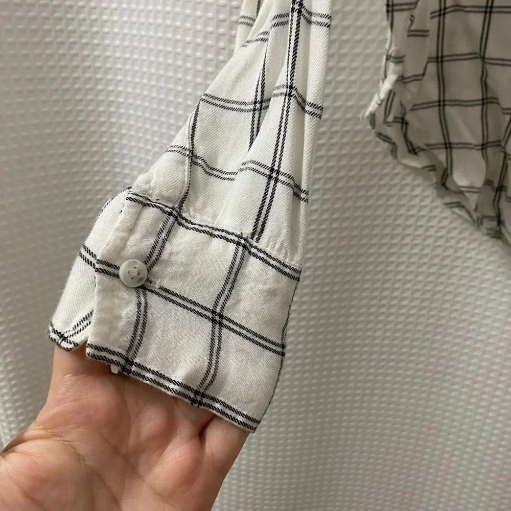 L&G Plaid Tie Front Shirt - Picture 4 of 10